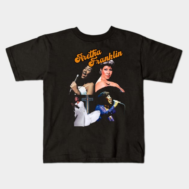 Soulful Serenade Franklin Fan Tee Kids T-Shirt by Doc Gibby